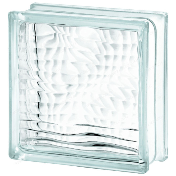 Стеклоблок Водопад 19х19х8см бесцветный