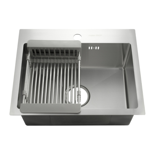 Мойка врезная FABIA PROFI 504030 3,0/0,8мм 50х40см глубина 200мм + сифон + корзина