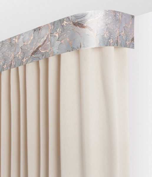 Бленда д/карниза ПВХ 70мм ЛЕ-ГРАНД Стоун Марбель (30м/рул) 