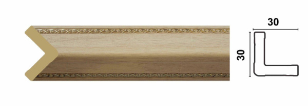 Уголок 1У3-5В 30х30мм 2,4м бежевый (40)