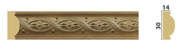 Молдинг 1М3-5 14х30мм 2,4м бежевый (40)