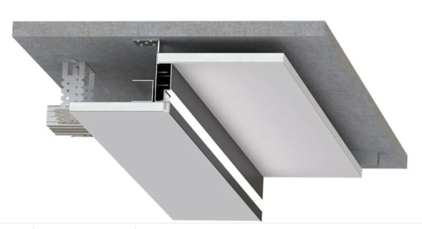 Профиль Б 01 Белый муар (2м)  (переход уровня 7 см)