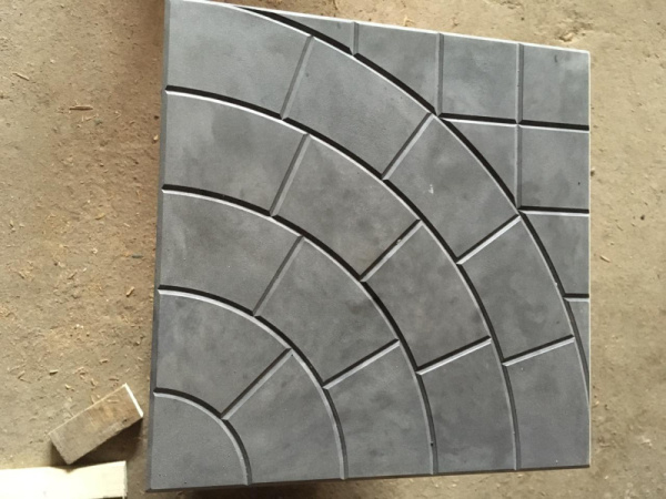 Плитка Черепашка 300*300*30  графитовый мрамор (11шт/1м2) УЛЬТРАБЕТОН