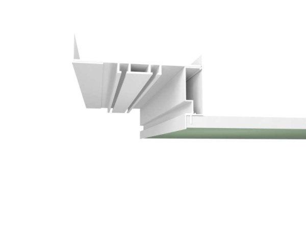 Профиль М 02 Белый муар (3,2м) (модульный карниз)