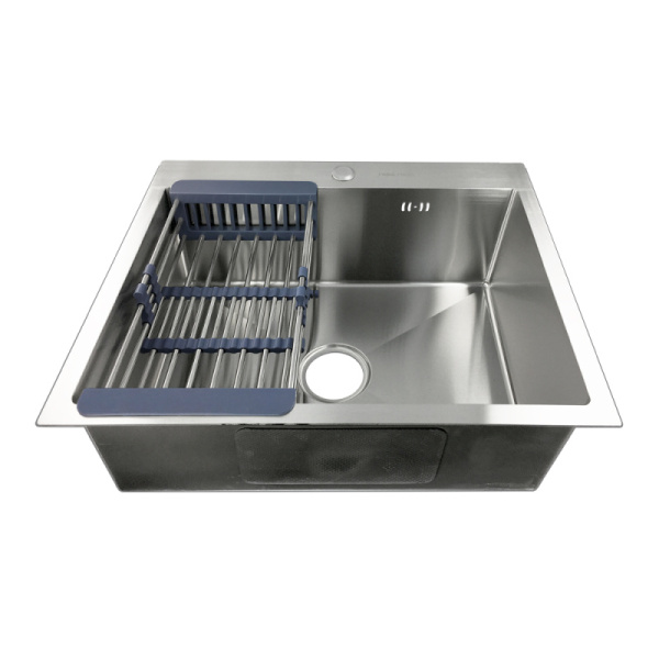 Мойка врезная FABIA PROFI 60503 3,0/0,8мм 60х50см глубина 200мм + сифон + корзина