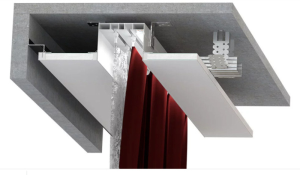 Профиль СК 60 Белый муар (2м) (Скрытый карниз)