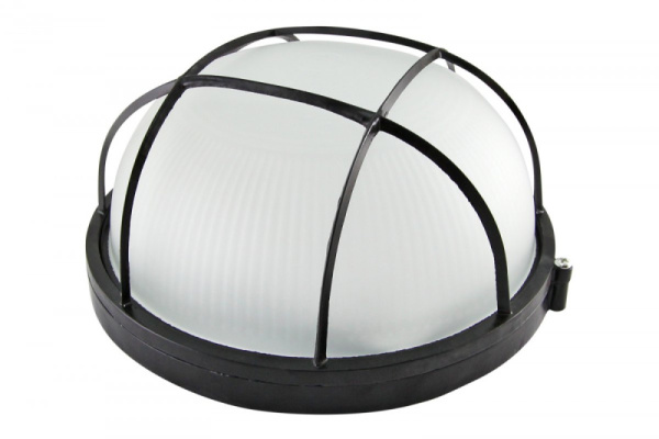 Светильник круг 100Вт решетка черный Е27 IP54 (+100С) SQ0303-0027 (12)*