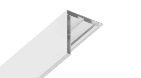 Профиль ОК 100 Белый муар (2м) (скрытый карниз)