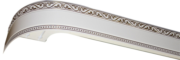 Бленда д/карниза ПВХ 70мм ЛЕ-ГРАНД Монарх Белый Глянец/Золото (30м/рул)