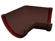 Угол желоба 135° универсальный ПВХ  GL 120/90 RAL 8017 Шоколад (28 шт)