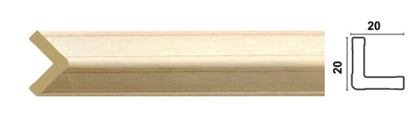 Уголок 1У2-6В 20х20мм 2,4м шампань (40)