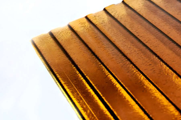 Поликарбонат 12000х2100х 8  БРОНЗА (ЯНТАРНЫЙ) Berolux колотый лед Юг-ойл- пласт