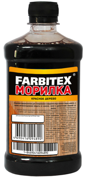 Морилка деревозащитная водная 0,5 л (410гр.) клён FARBITEX (20)