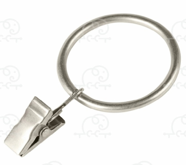 Кольцо D25 Простое с зажимом Сатин АС МАРТ (уп 10шт)