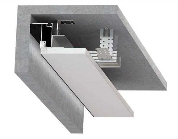 Профиль БП 80 Чёрный муар (2м) (парящий профиль 2-4 см)