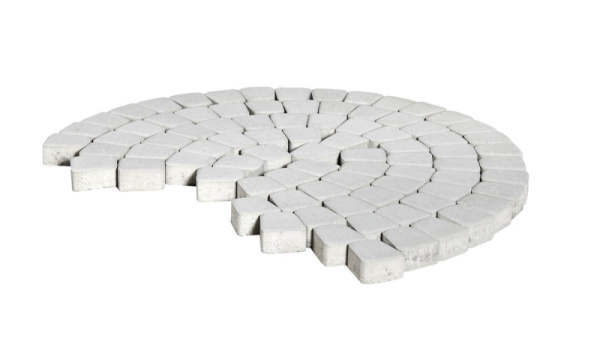 Плитка Классико круговая белая (73*110*115*60) 11,4м2/1под/0,95м2/ряд 1606кг Braer