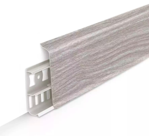 Плинтус пластиковый Идеал Деконика Орех антик с кабель-каналами/294 (85мм 2,2) (20) .