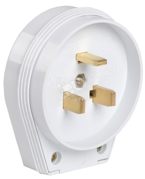 Вилка с контактом с/з IP20 В32-071 (для розетки БРА32-016) 