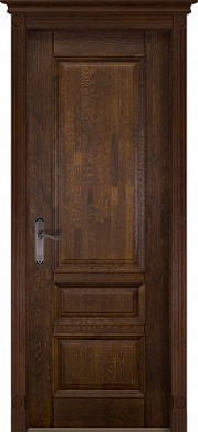 Дверь Аристократ №1, АНТИЧНЫЙ ОРЕХ ПГ (800) натур массив дуба структур