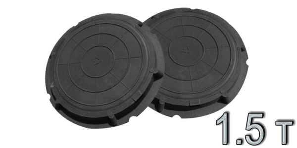 Люк ПП Тип Л круглый черный 1,5т D=750мм H=60