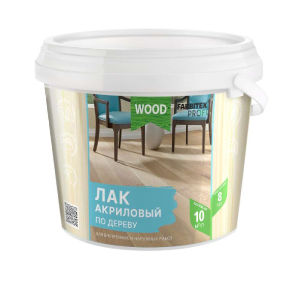 Лак акриловый универ. по дереву 0,9л (глянцевый) FARBITEX ПРОФИ WOOD (12)