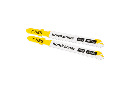 Пилки для лобзика по мет, T118В (лист 3-5мм, проф.10-30мм) HANSKONNER (2 шт) H02-118В