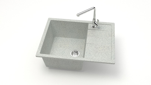 151/Q10 Мойка МАТОВАЯ СВЕТЛО-СЕРАЯ Aquadream