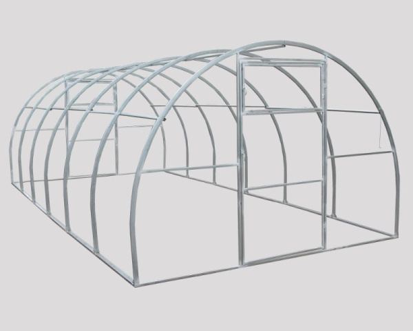 НОВАЯ Правильная Теплица 4м, шаг дуги 0,65м. (две двери, две форточки) профтруба 20*20 