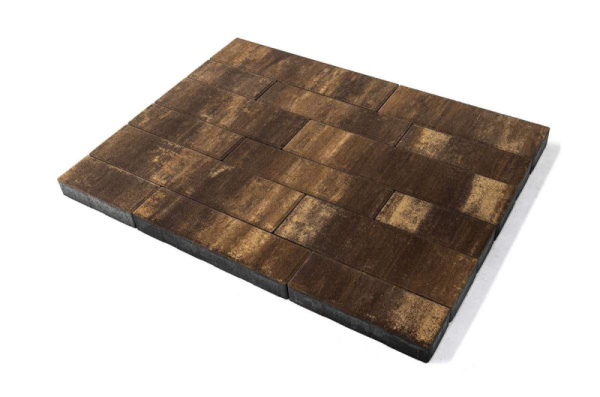 Плитка Домино Каштан кол.микс(640*160/480*160,280*120/360*120/480*120*60мм)11,29м2/1под/1606кг Braer