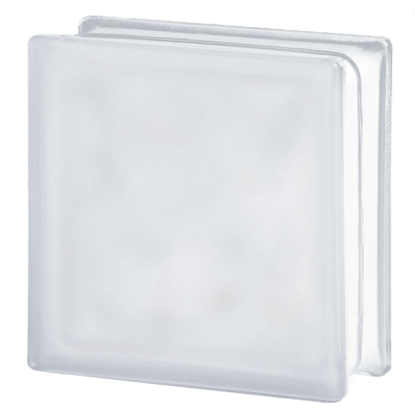 Стеклоблок Волна 19х19х8см бесцветный полуматовый