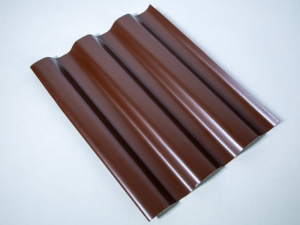 Профилированный композитный лист C-21 1,2мм трапеция 1051*2000мм RAL 8017 матовый Coompoglass Алмаз