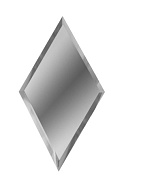 Плитка зеркальная РОМБ 200х340 серебро фацет 10мм РЗС1-01