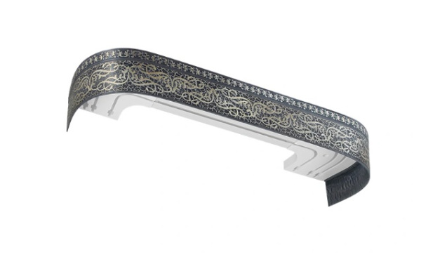 Карниз ПВХ с блендой Прима графит с поворотом 3-х ряд. 3,0м ЛЕ-ГРАНД 