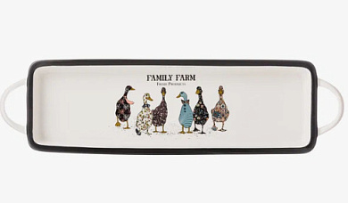 Блюдо с ручками LEFARD "FAMILY FARM" ПРЯМОУГ. 42*12*3,5 СМ 263-1259