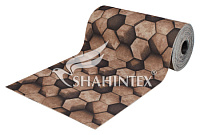 Коврик-дорожка SHAHINTEX DIGITAL PRINT (12) "Соты" коричневый 100*1500 см (Россия)