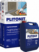 Гидроизоляция PLITONIT ГидроЭласт  2К (сух.) - 25 + (жидк) - 8 двухкомпонентная 33 кг (40)
