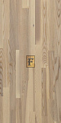 Паркетная доска Floorwood 3-х полосная Ясень Кантри,белый матовый  лак 188*2266  (3,41м2)