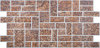Панели стеновые 960х480х3мм Декокам Камень пиленый коричневый (10шт/уп)*